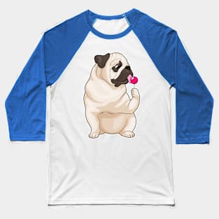 Pug Lollipop Baseball T-Shirt